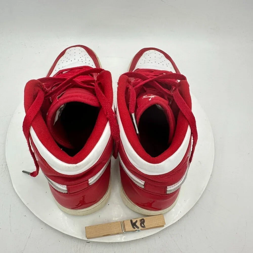 Nike Air Jordan 1 Retro High Men Size 10.5 332550-602 Gym Red Silver Medal Shoes